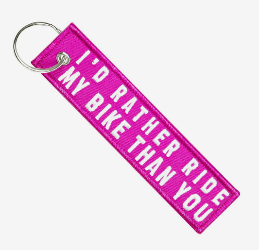 Pink And White Keychain