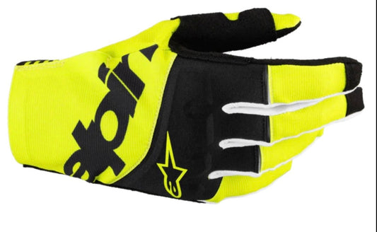 Alpinestars Black And Yellow Mx25 Techstar Gloves